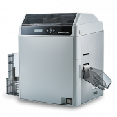 Настольный ретрансферный принтер пластиковых карт Dascom DC-7600: двусторонний, сублимационная ретрансферная печать, 600 точек на дюйм, 55 сек/карту; USB, USB2, Ethernet, Mifare кодировщик