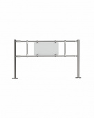 Ограждение антипаника ОС2ап-в-у (1500) хромированная сталь