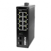 Промышленный коммутатор AN-SXG10P8B на 10 портов (4 HiPoE порта + 4 PoE+ порта + 2 слота SFP)