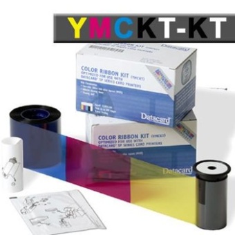 Набор для печати: полноцветная красящая лента YMCKT-K, чистящий ролик, чистящая карта