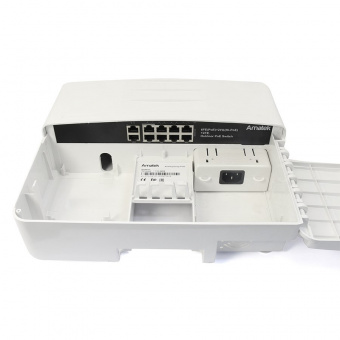 Уличный коммутатор APN-SX8P c HiPoE на 10 портов (2 HiPoE порта + 6 PoE+ портов + 2 порта Uplink)