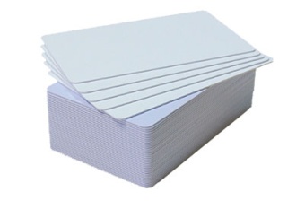 Пластиковые карты Zebra белые 0.76 мм CR80 без чипа (упак. 500шт)