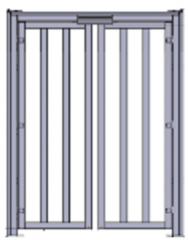 ЛКД-КПРДП-1500, Калитка полноростовая двустворчатая