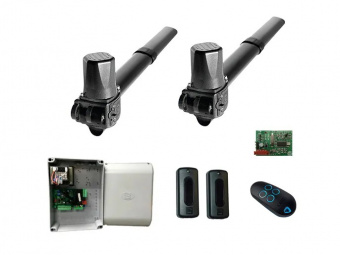KR310 RC combo KIT - Комплект автоматики для двухстворчатых распашных ворот на основе привода KR310 (блок управления ZF1N, с динамическим кодом, фотоэлементы)