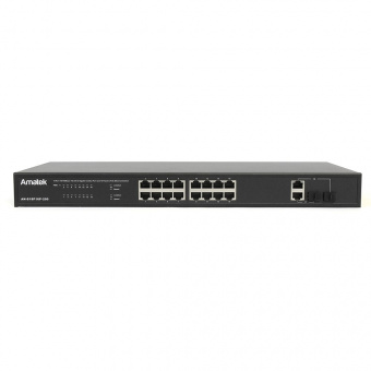 Коммутатор AN-S18P16-200 на 18 портов (16 PoE+ портов + 2 порта 10/100Mbps Uplink + 1 слот SFP)