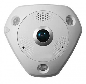 DS-2CD6365G0E-IVS(1.27мм)(B) - 6Мп fisheye IP-камера с ИК-подсветкой