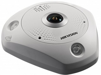 DS-2CD6365G0E-IS (1.27мм)(B) - 6Мп fisheye IP-камера с ИК-подсветкой
