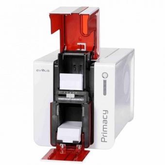Принтер Primacy Duplex с открытым выходным лотком, USB & Ethernet, (цвет панели - красный).