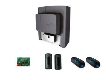 BKS12AGS RC KIT - Комплект автоматики для откатных ворот на основе привода BKS12AGS (встроенный блок управления ZBKN, радиоуправление с динамическим кодом, фотоэлементы)