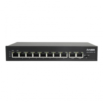 Коммутатор AN-S10P8G-120 на 10 портов (8 PoE+ портов + 2 порта Uplink 1000Mбит/с)